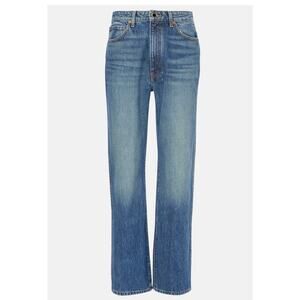 $520 Khaite Abigail 28 Jeans High Rise Straight Light Blue